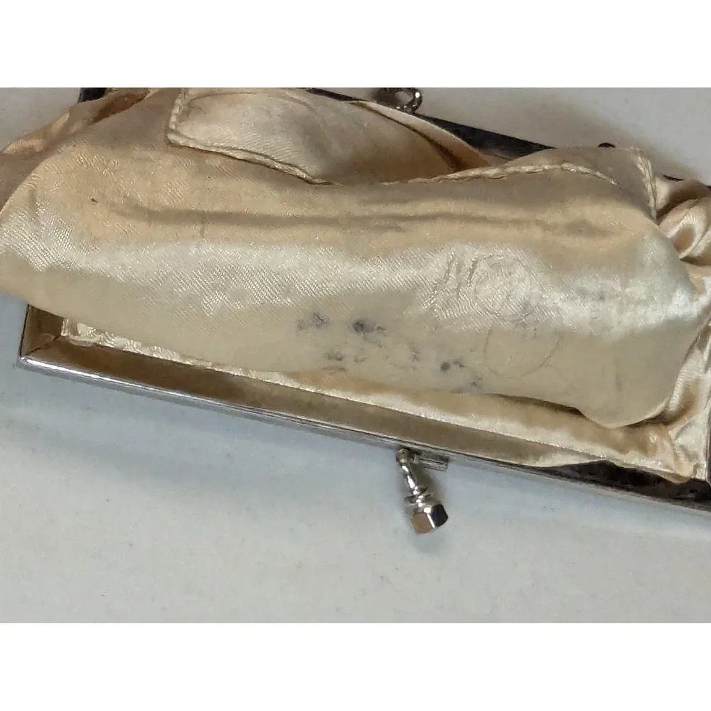 M.S.‎ Collections Beaded Floral Evening Clutch Purse Gold Tone Kiss Lock Frame - Picture 14 of 15